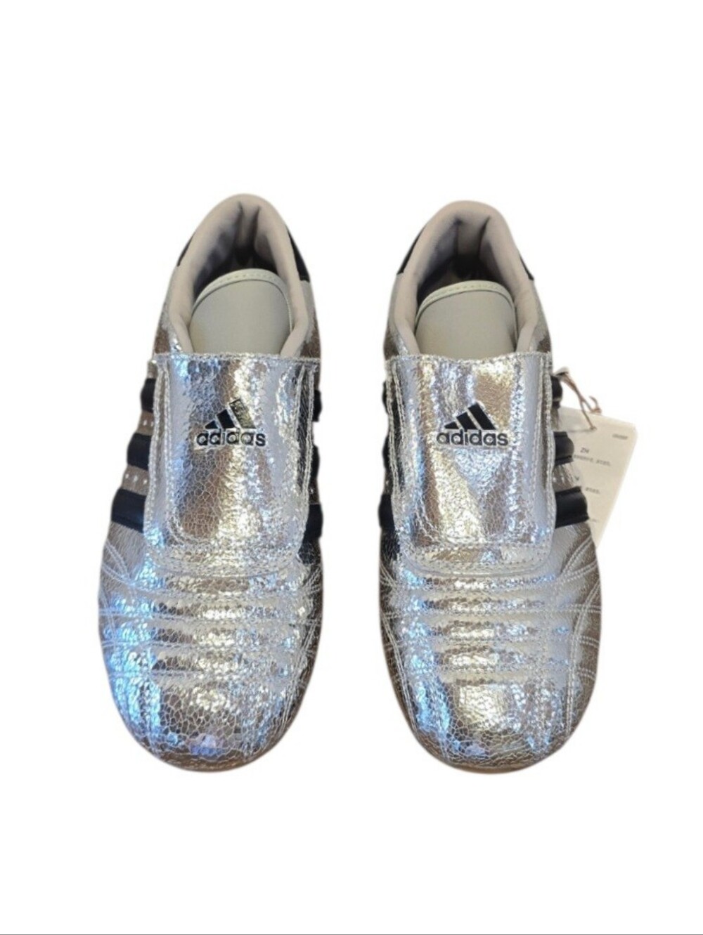 Adidas Taekwondo Metallic Silver Black Sneakers 7.5 - Picture 3 of 13